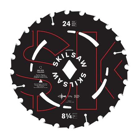 Skil 8.25 in. Dia. x 0.81 in. Carbide Tipped Steel Circular Saw Blade, 24 Teeth SK6630